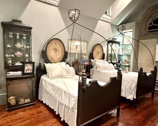 Pair of Fabulous Custom French Style Beds