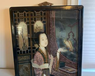 70 years old glass painting