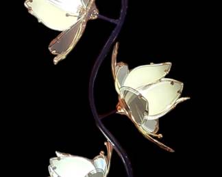 Vintage Lotus Flower Floor Lamp