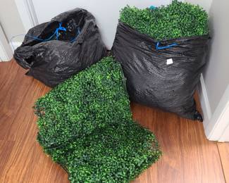 Artifical hedge grass topiary