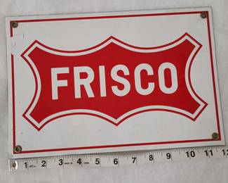 Frisco railroad repro tin metal sign