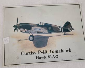 Curtiss P-40 Tomahawk 81A-2 fighter tin repro