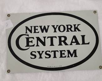 New York central system train repro tin sign