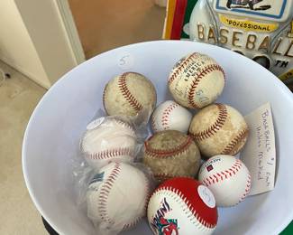 Some signed baseballs