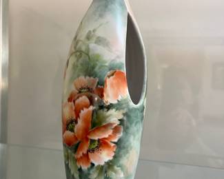 Unusual hand painted vase