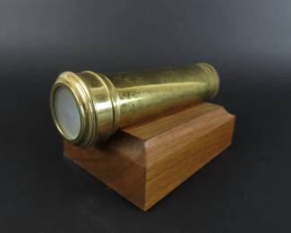 Van Cort Instrument Makers Brass Kaleidoscope on Stand