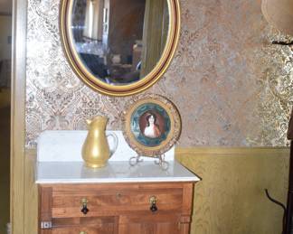 Marble topped wash stand