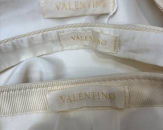 Valentino Cream 3 piece suit, jacket, skirt & pants