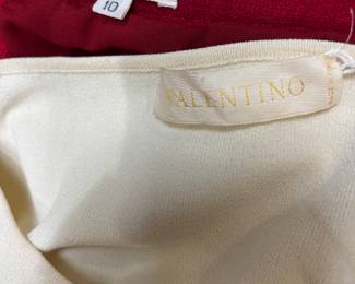 Valentino Red Skirt & Valentino White Shirt