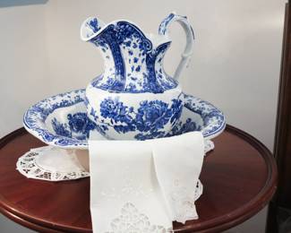 Blue Serenity Decorative Wash Basin H