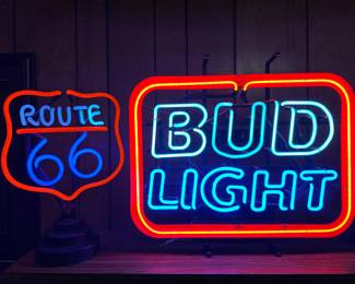 Vintage Neon Beer Advertisement 