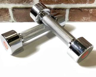 2 3lb Pair Chrome Dumbbells