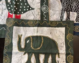 3 African Odessey Pillow Covers Turtlezebraelephant