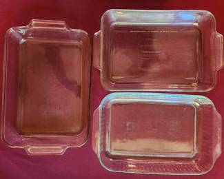 3 9x13 Glass Lasagna Baking Dishes