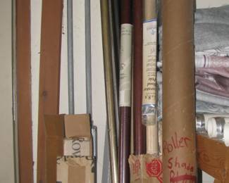 Roller shade back and rods