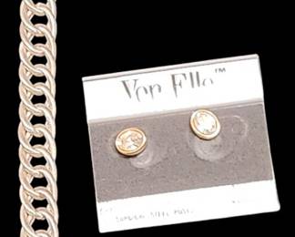 Sterling Bracelet and Earrings 