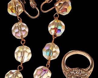 Earrings and Sterling Silver Ring 