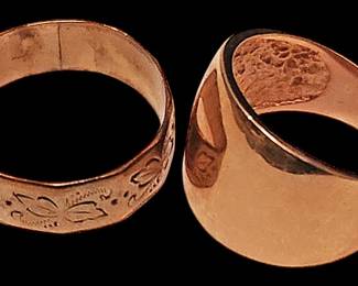 Copper Colored Rings 