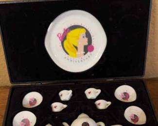 Barbie 35th Anniversary Miniature Tea Set with Storage Box