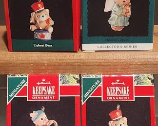 4 Hallmark Miniatures Ornaments Bears