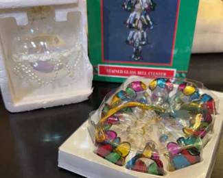 House Of Lloyd Stained Glass Bell Cluster And Clear Glass