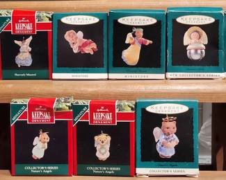 7 Hallmark Miniatures Ornaments Angels