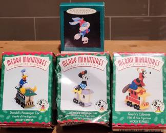 4 Hallmark Miniatures Ornaments Mickey Mouse