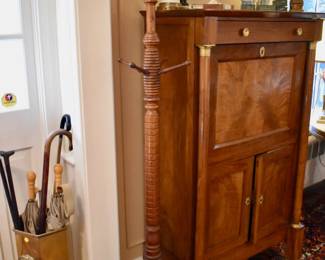 Victorian oak coat stand