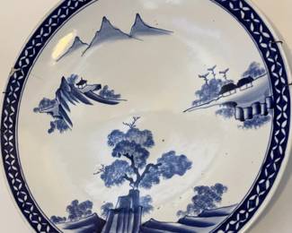 Blue and white Imari plate