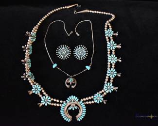 Sterling silver and turquoise jewelry