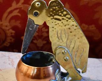 Brass and copper Ignatius Taschner cigar cutter.