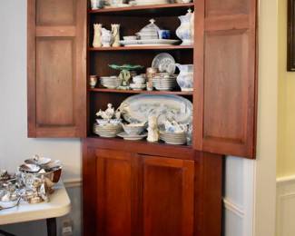 Pine corner cupboard