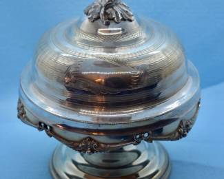 Silverplate covered dish