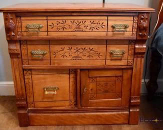 Spoon carved chest