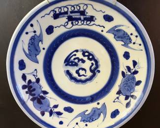 Blue and white Imari plate