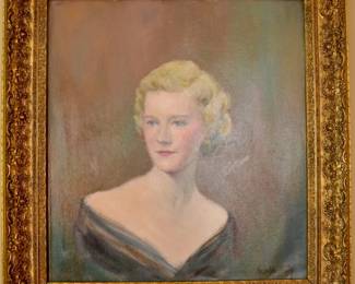 il painting portrait on canvas by Joan Trimble-Smith
