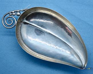 Sterling silver leaf dish