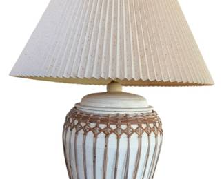 Ratan and Cloth Lamp