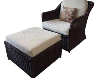Ratan Chair and Ottoman