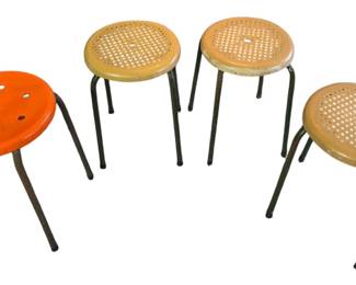 Vintage Plastic and Metal Stools