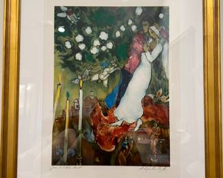 (After) Marc Chagall lithograph - huge substantial piece - GORGEOUS! Certificate of Provenance included 