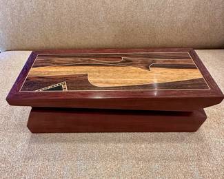 Wood inlaid box 