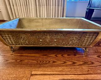 Early 19th Century Japanese Carved Brass footed planter
