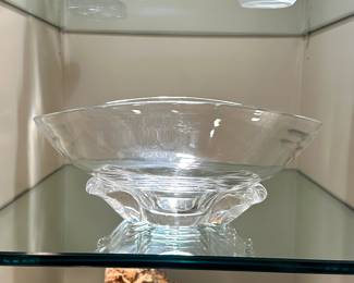Steuben glass footed centerpiece bowl 