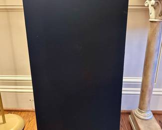 Pair of Altec Lansing speakers on acrylic bases