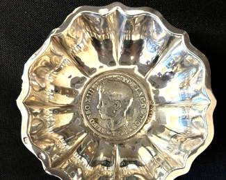1898 Spanish King Alfonso XIII Coin bowl - 3.5"