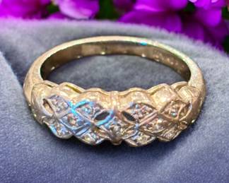 Platinum and diamond ring