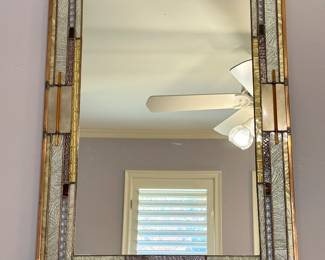 Art Deco stained glass mirror