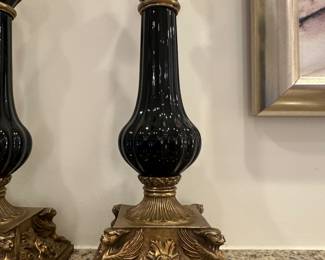 Pair of Late 20th Century Louis Philippe Style Candlestick Holders