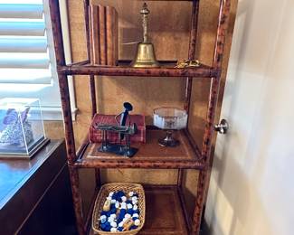 Burnt Bamboo etagiere shelf unit 